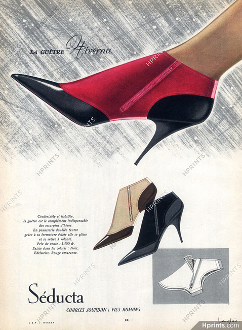 Seducta (Shoes) 1958 J.Langlais Guêtre Hiverna