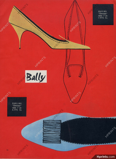 Bally (Shoes) 1958 Models Marina & Darling Jean Pierre Bailly