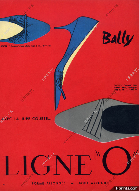 Bally (Shoes) 1958 Ligne "O" Models Menton & Toscane Jean Pierre Bailly