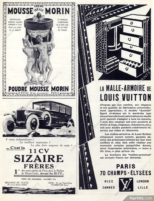 LOUIS VUITTON advertising page from 1931, old magazine ad for