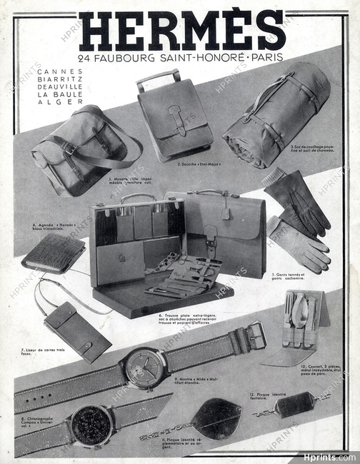 Hermès 1940 Luggage, Gloves, Watches... Rare