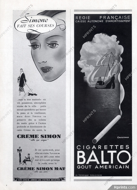 Crème Simon (Cosmetics) 1937 Simone fait ses Courses