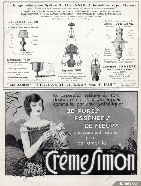 Crème Simon (Cosmetics) 1924 Emilio Vilà