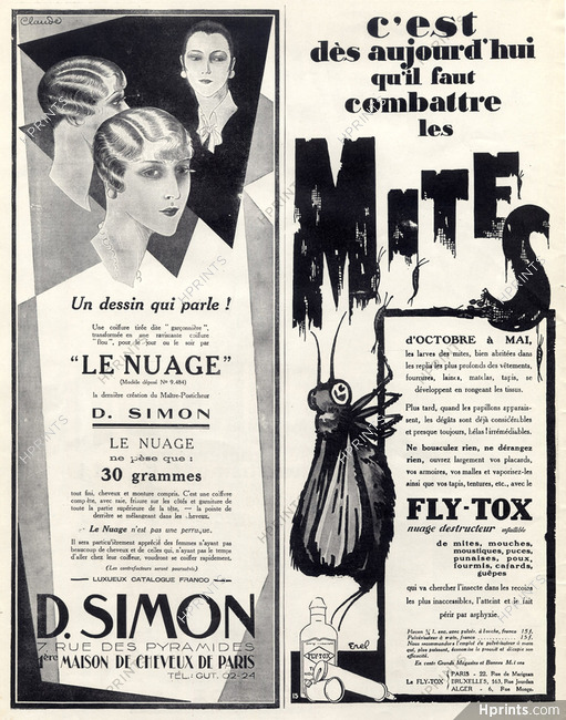 Crème Simon (Cosmetics) 1926 Claude Hairstyle