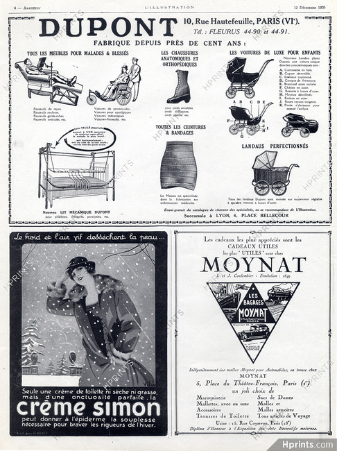 Crème Simon (Cosmetics) 1925 Vilà, Moynat