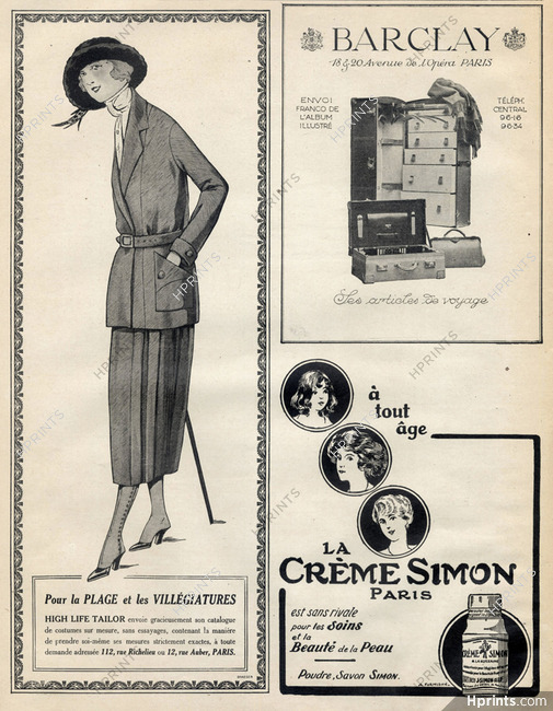 Crème Simon (Cosmetics) 1921