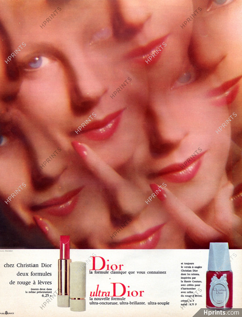 Christian Dior (Cosmetics) 1965 Lipstick, Nail Polish, Photo Moisdon