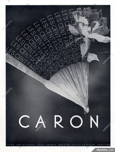 Caron (Cosmetics) 1935 Fan Flower