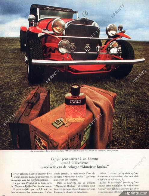 Marcel Rochas (Perfumes) 1969 Eau de Cologne Monsieur Rochas Excalibur Car
