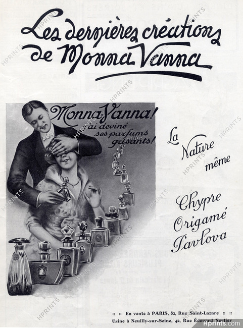 Monna Vanna (Perfumes) 1920 Chypre Origamé Pavlova