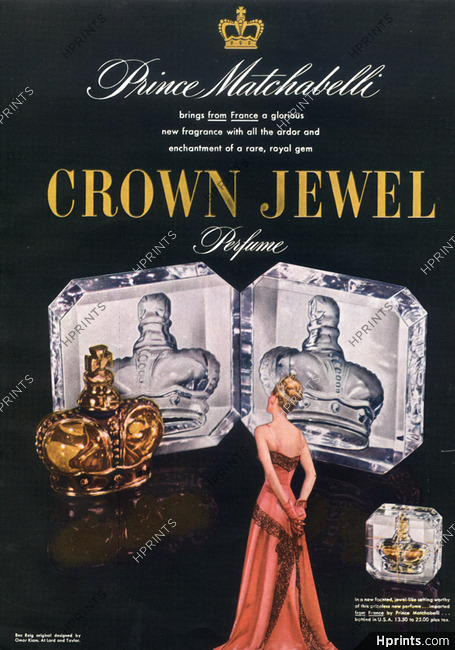 Prince Matchabelli (Perfumes) 1946 Crown Jewel, Omar Kiam