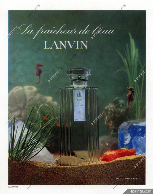 Lanvin (Perfumes) 1958 Eau de Lanvin, Photo Willy Rizzo Sea Horse Aquarium