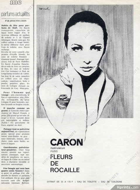Caron (Perfumes) 1966 Fleurs De Rocaille, Drawing Darnel
