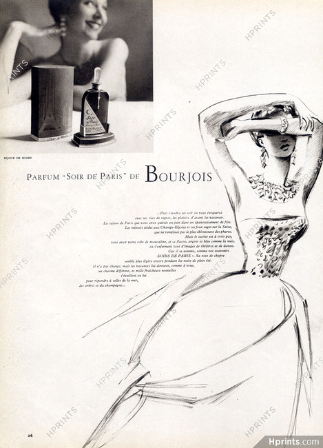 Bourjois (Perfumes) 1950 Soir De Paris André Delfau