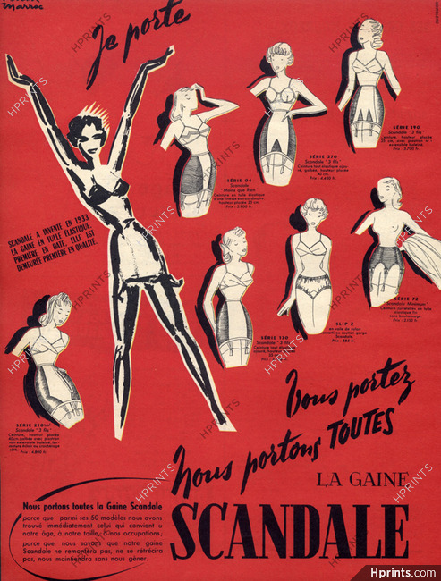 Scandale (Lingerie) 1951 Facon Marrec