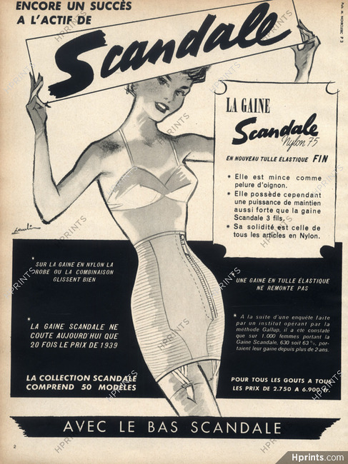Scandale (Lingerie) 1952 Maurice Paulin Girdle Bra