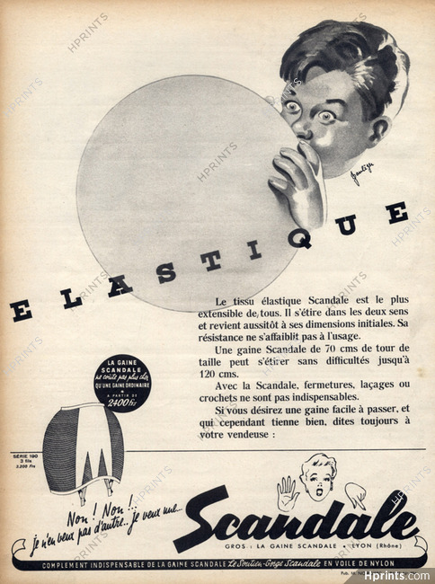 Scandale (Lingerie) 1949 Jeanléger Girdle