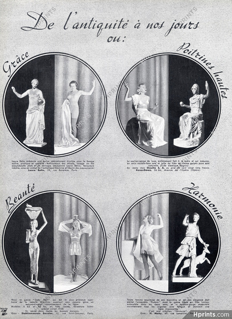 Occulta (Lingerie) 1936 Laure Belin Girdles Classical Antiquity