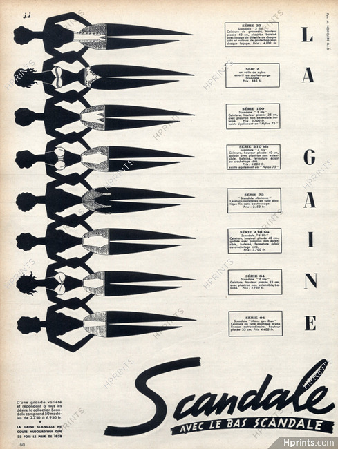 Scandale (Lingerie) 1953 Girdle Jean Jacquelin