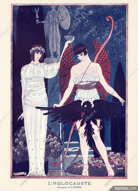 L'Holocauste, 1915 - George Barbier Weimar Eagle, Classical Antiquity Art Deco