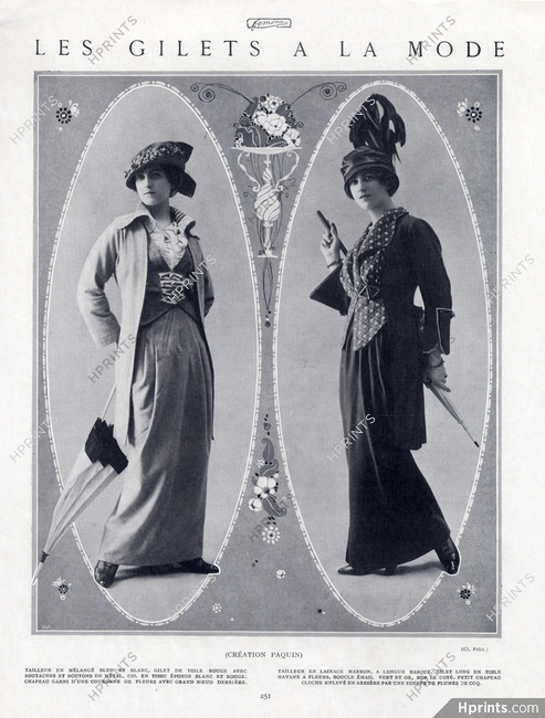 Paquin 1913 Tailleurs Vests Fashion Photography