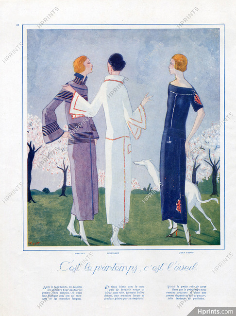 Drecoll, Doeuillet, Patou 1922 Pigeat, Greyhound