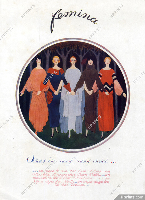Edouard Marty 1922 Lucien Lelong, Jean Patou, Worth, Doeuillet, Dresses