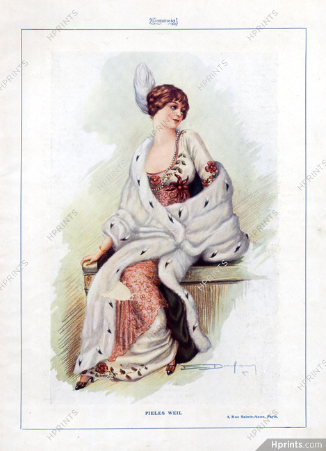 Weil 1912 Pieles Weil Emilien Dufour Evening Gown Fur Coat