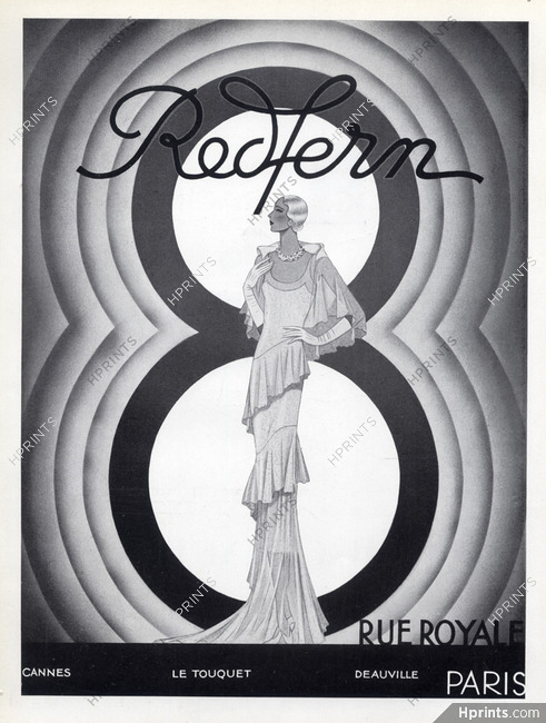 Redfern 1930 Evening Gown, Art Deco