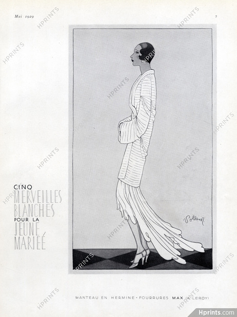 Fourrures Max 1929 White Ermine Coat, Douglas Pollard