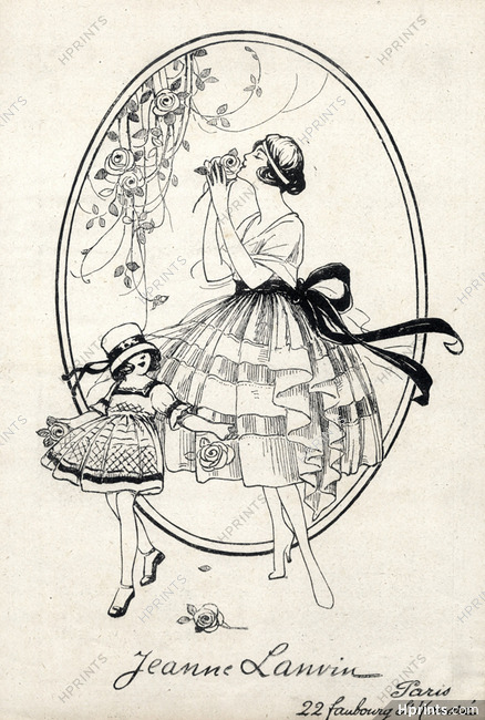 Jeanne Lanvin 1919 Fashion Illustration Summer Dress Children
