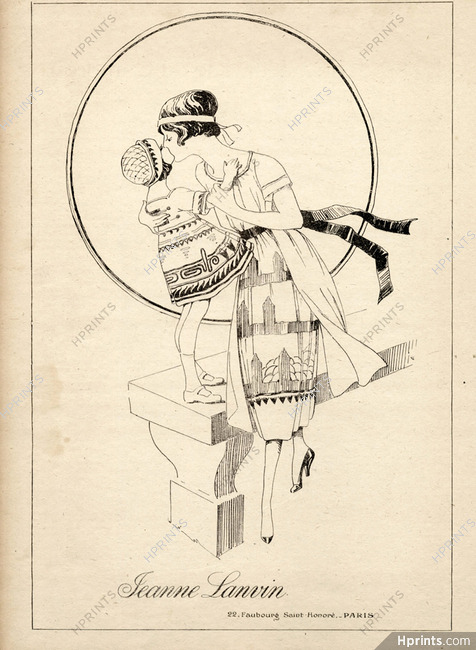 Jeanne Lanvin 1919 Fashion Illustration Children