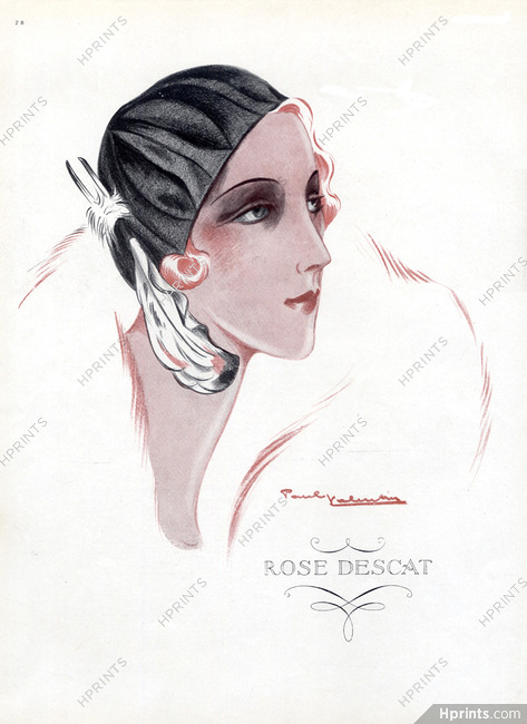 Rose Descat (Millinery) 1930 Paul Valentin