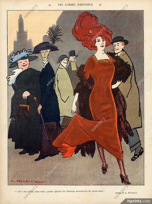 Auguste Roubille 1910 New Fashion Elegant, Courtisane