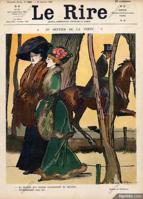 Auguste Roubille 1910 "Le Sentier de la vertu" Elegants Courtisanes