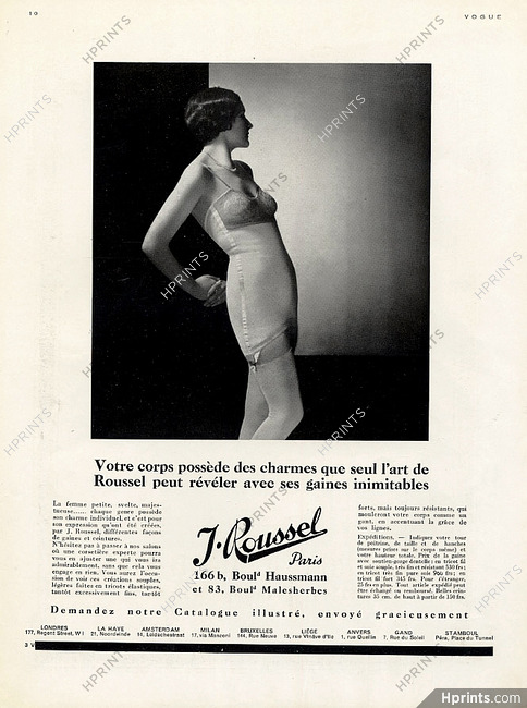 J. Roussel (Girdles) 1931 Corselette