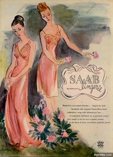 Saab (Lingerie) 1946 Nightgown