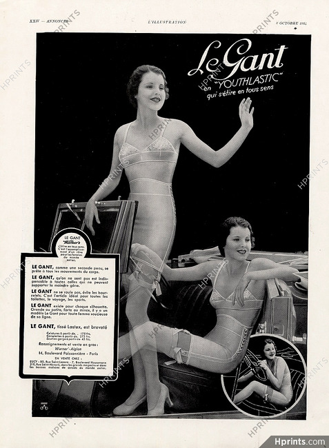 Original Vintage Advertisement for 1966 Lycra Spandex Girdle Lady's Home  Journal 