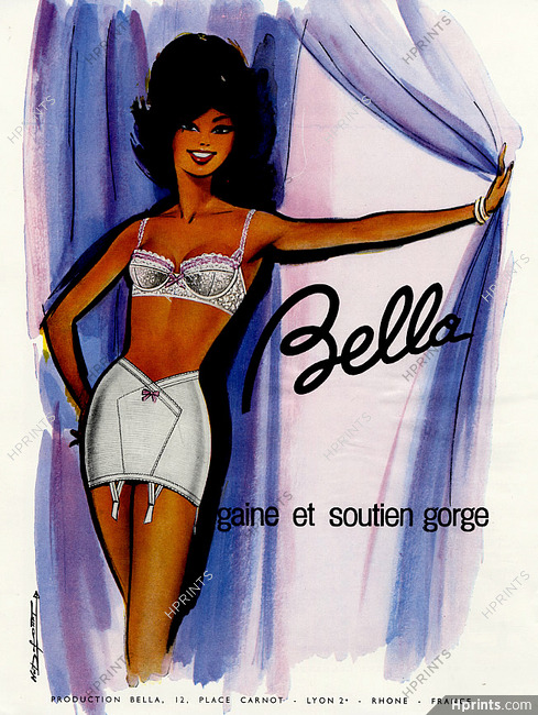 Bella (Lingerie) 1964 Girdle, Brassiere, Pin-Up