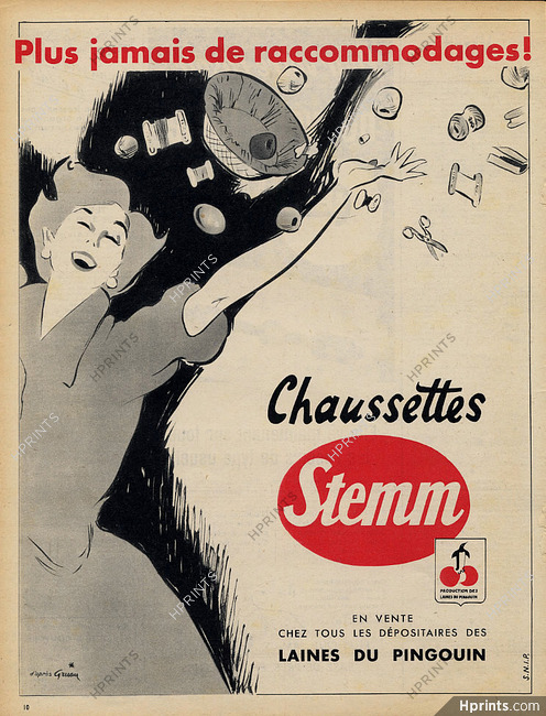 Stemm (Socks) 1953 René Gruau