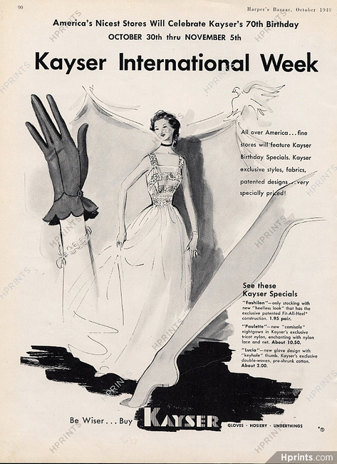 Kayser 1949 Stockings, Gloves