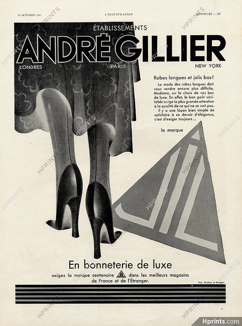 JIL André Gillier (Stockings) 1930 — Advertisements