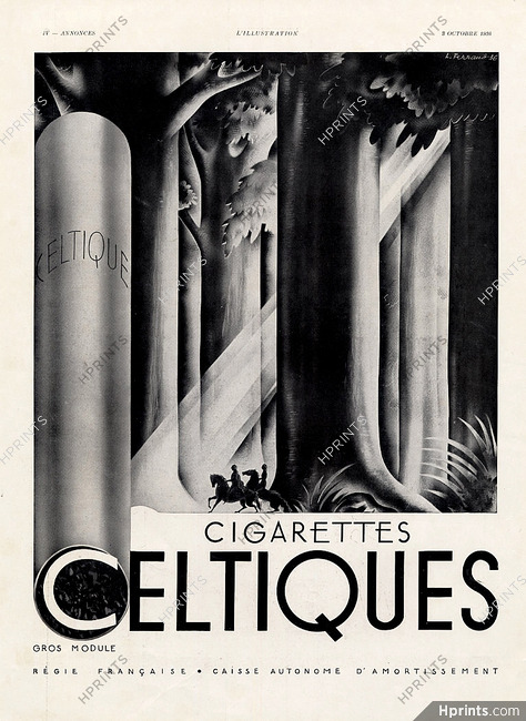 Celtique (Cigarettes) 1936 Louis Ferrand