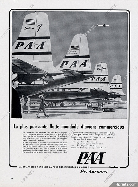 Pan American Airlines 1965 Paa Planes Tourism