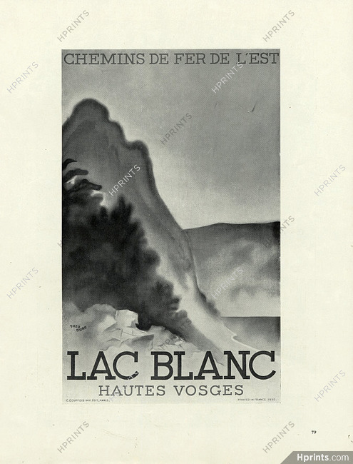 Lac Blanc 1930 Chemins de Fer de l'Est, Theo Doro
