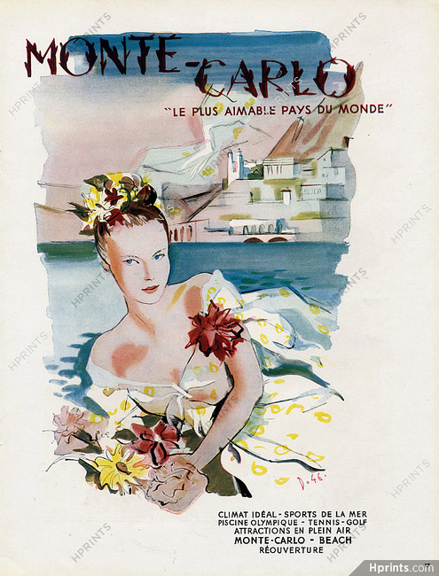 Monte Carlo 1946 Seashore, André Delfau