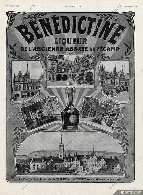 Bénédictine 1908 Abbaye de Fécamp