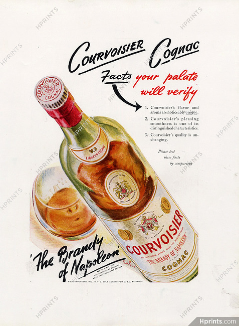 Courvoisier Cognac (Brandy) 1947