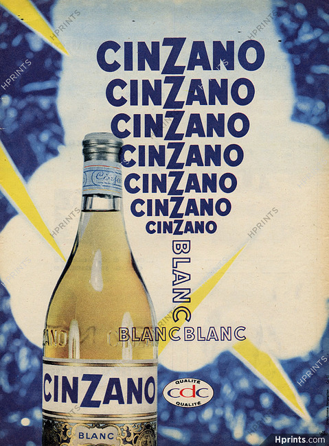 Cinzano Blanc 1952 Photo Berguglian