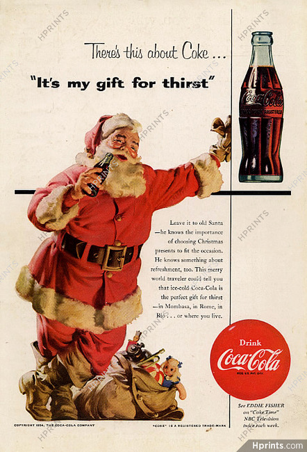 Coca-Cola 1954 Santa